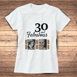 30と素晴らしい金ゴールドグリッター2 Photo 30th Birthday Tシャツ<br><div class="desc">30と素晴らしい金ゴールドグリッター2 Photo 30th Birthday T-shirt.写真の追加 – 古い写真と新しい写真を使用できる。</div>