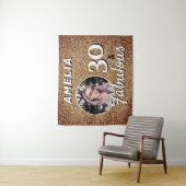 30と素晴らしい金ゴールドグリッター30th誕生日の写真 タペストリー (インサイチュ)