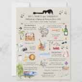 30と素晴らしい |ニューオーリンズ誕生日の日程 招待状 (正面)