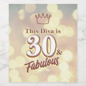 30と素晴らしい ワインラベル (シングルラベル)