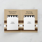 30と茶色素晴らしの黒30番目の素朴な誕生日 カード (内部)