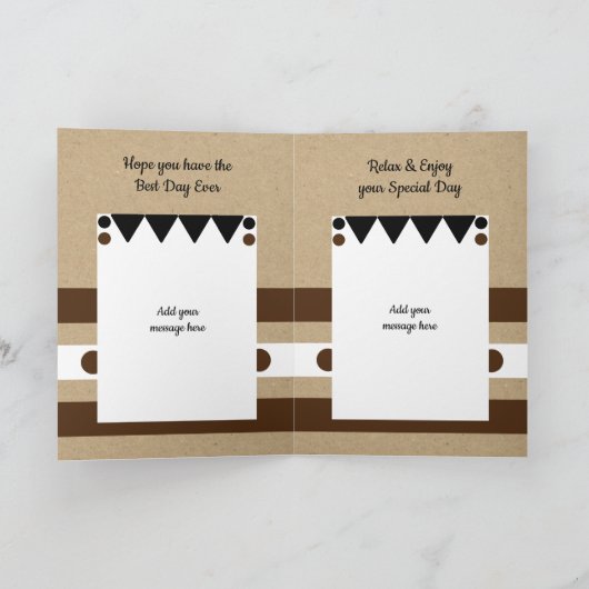 30と茶色素晴らしの黒30番目の素朴な誕生日 カード (内部)