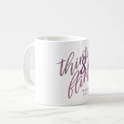 30と誕生日気のあるそぶりをしたコーヒーマグ コーヒーマグカップ (正面左)