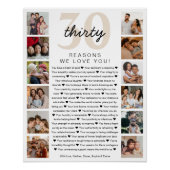 30の愛を伝える誕生日記念ギフト ポスター (正面)