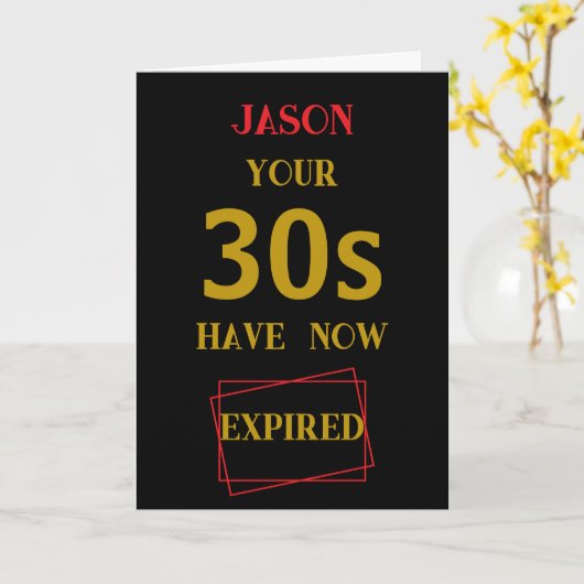 30の有効期限が切れている カード (黄色い花)