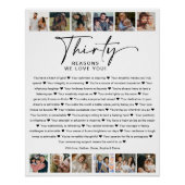 30の理由We Love You誕生日Photo Collage ポスター (正面)