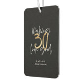 30の見栄えのよい金ゴールド誕生祝いiPad カーエアーフレッシュナー (左)