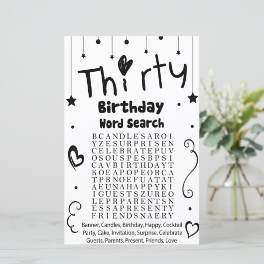 30の誕生日語検索ゲーム (スタンド正面)