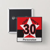 30はだれであるか見て下さい 缶バッジ (正面&裏面)