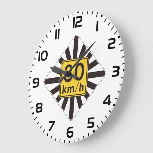30はっきりしたkmh速度制限日が差すことトラフィックの標識 ラージ壁時計 (傾斜)