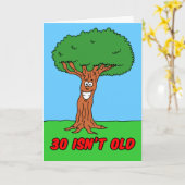 30は古くないあなたはもしツリーのグリーティングカード カード (黄色い花)