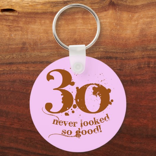 30は決してそんなに良く見えなかった！ キーホルダー (正面)