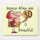 30は美しいTシャツおよびギフトです マウスパッド (正面)