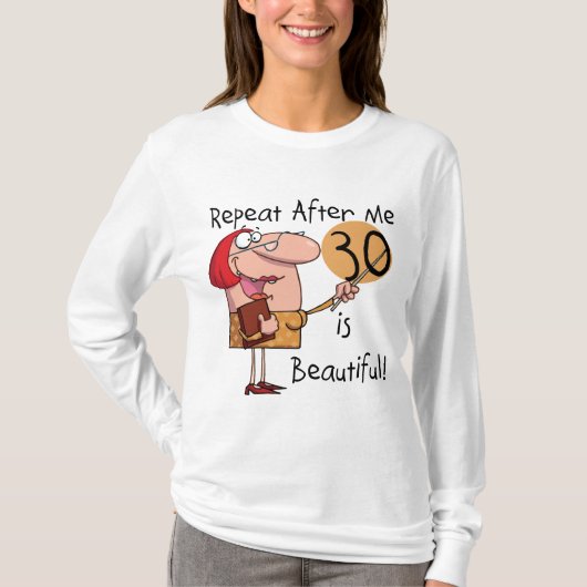 30は美しいTシャツおよびギフトです Tシャツ (正面)