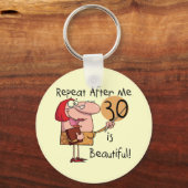 30は美しいTシャツとギフト キーホルダー (正面)
