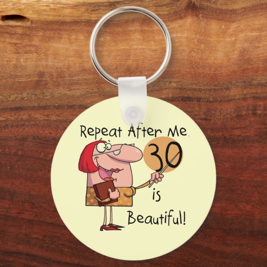 30は美しいTシャツとギフト キーホルダー (正面)