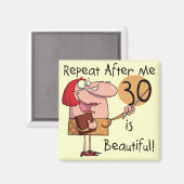 30は美しいTシャツとギフト マグネット (正面/裏面)