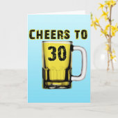 30への応援。 誕生日 カード (黄色い花)