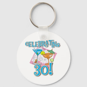 30を祝う熱帯飲み物 キーホルダー