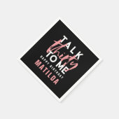 30を私にピンクのモダンタイポグラフィ誕生日 スタンダードカクテルナプキン (角)