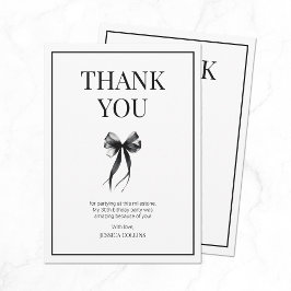 30を私に話す白黒の30歳の誕生日 サンキューカード