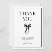 30を私に話す白黒の30歳の誕生日 サンキューカード (正面)