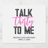 30を私に話す誕生日きらめくワインラベル スパークリングワインラベル (シングルラベル)