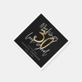 30を良い誕生日パーティーに見せる スタンダードカクテルナプキン (角)