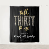 30を話せ！30歳の誕生日の写真の背景 タペストリー (正面)