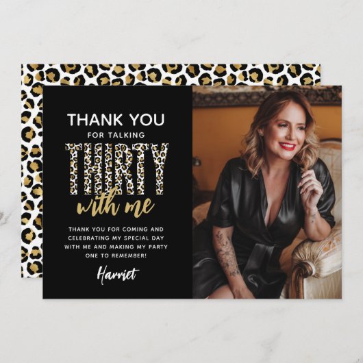 30を話せ!30歳の誕生日パーティー サンキューカード (正面/裏面)