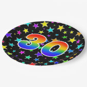 30イベント:はっきりした,おもしろい,レインボーカラフル30 ペーパープレート (アングル)