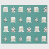 30インチx 6フィートターコイズ、光沢クリスマス紙 ラッピングペーパー (フラット)