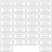 30エレガントウェディングゲスト住所 シール (正面)