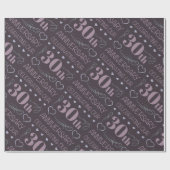 30エレガント周年紫結婚色 ラッピングペーパー (フラット)