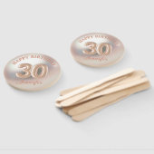 30エレガント番目のハッピーバースデーバラ金ゴールド贅沢 ハンドファン (組立なし)