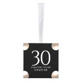 30エレガントth 46thパールの結婚記念日 キューブオーナメント (右)