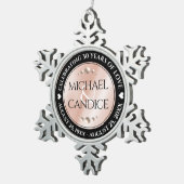 30エレガントth 46thパールの結婚記念日 スノーフレークピューターオーナメント (右)