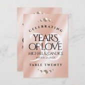 30エレガントth Pearl's 結婚 Anniversary Table Card サンキューカード (正面/裏面)