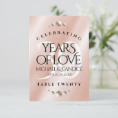 30エレガントth Pearl's 結婚 Anniversary Table Card サンキューカード (スタンド正面)