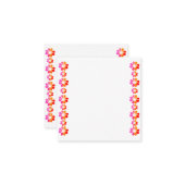 30オレンジレッドフラワー ノートカード (正面/裏面インサイチュ)