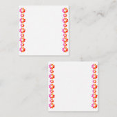 30オレンジレッドフラワー ノートカード (正面/裏面)