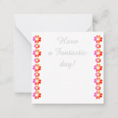 30オレンジレッドフラワー ノートカード (裏面)