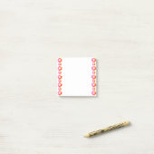 30オレンジレッドフラワー ポストイット (デスク上)