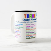 30カ国語対応のツートーンコーヒーマグ ツートーンマグカップ (正面左)