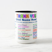 30カ国語対応のツートーンコーヒーマグ ツートーンマグカップ (中央)