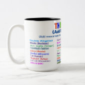 30カ国語対応のツートーンコーヒーマグ ツートーンマグカップ (左)