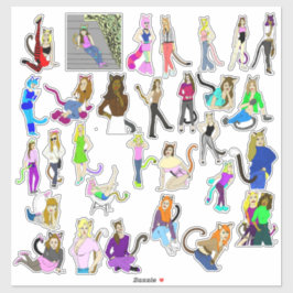 30キャットガールズシール シール