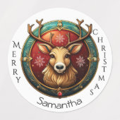 30クリスマスプレゼント名前をカスタムするラベル ラベル (デザイン1)