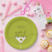 30グリーンマルティニ30歳の誕生日パーティー ペーパープレート (パーティー)