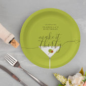 30グリーンマルティニ30歳の誕生日パーティー ペーパープレート